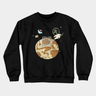 DINOSAURS IN SPACE EXPLORE DREAM DISCOVER Crewneck Sweatshirt